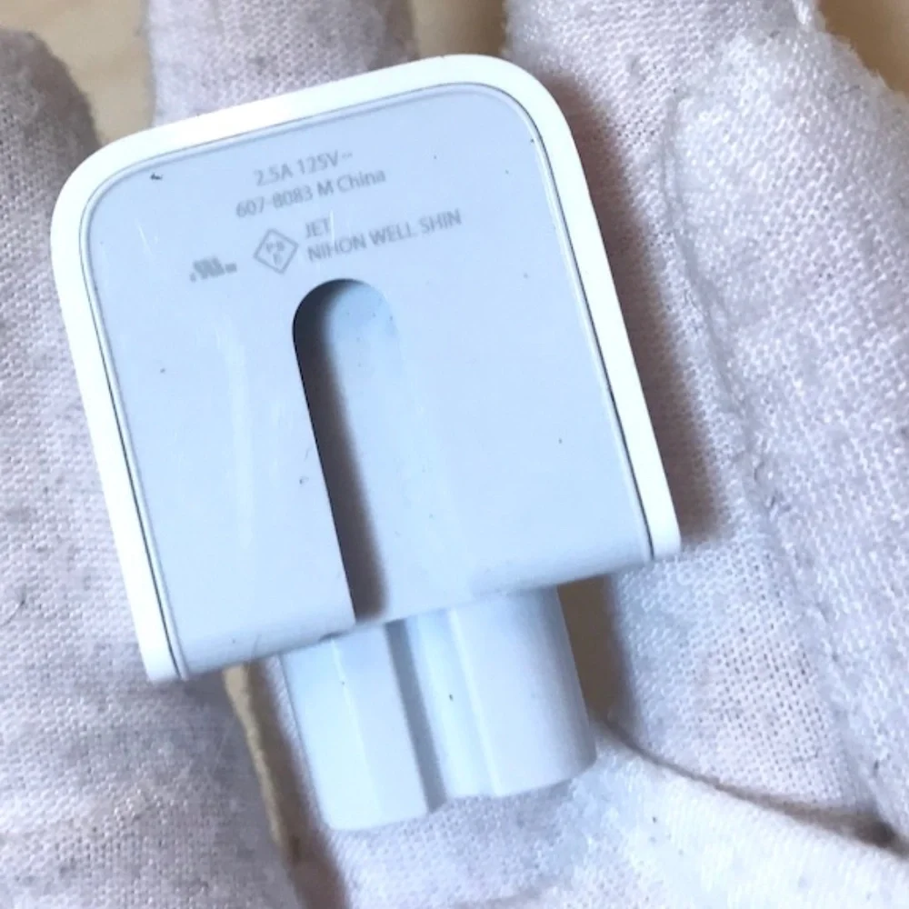 Apple Mac Adaptor Plug by Well Shin. 2.5A 125 Volt. New & NWOT- Two Available.